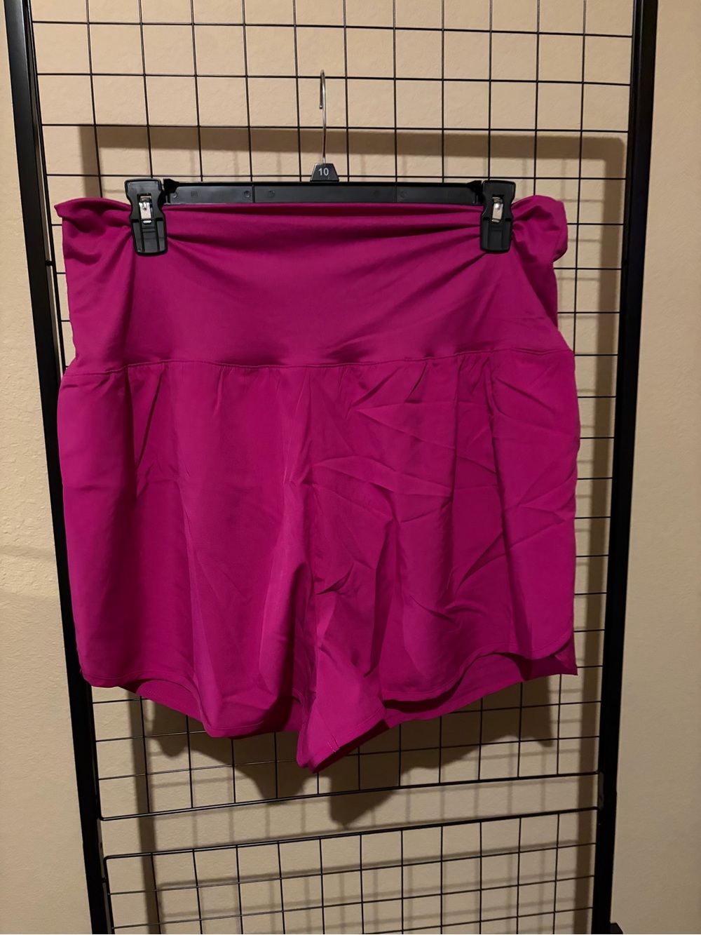 Zenana 3x Magenta High-Waist Yoga Shorts